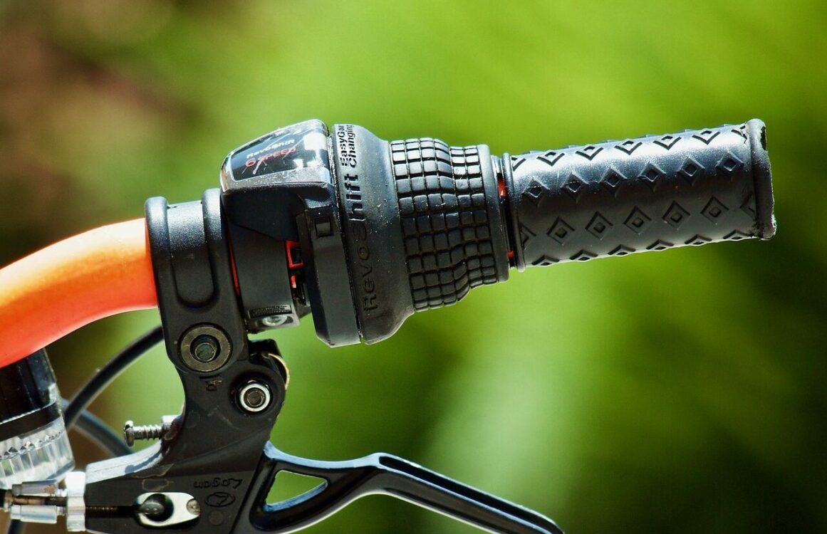 Fahrradlenker mit Bremse Detailansicht